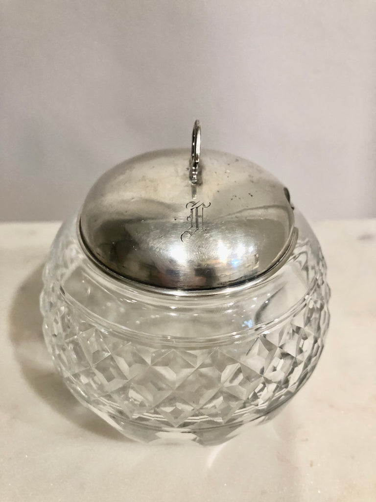 Estate Collection - Sterling and Cut Glass Condiment Jar
