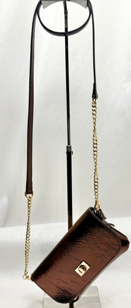 Purse - Patty Clutch in Chocolate Metallic