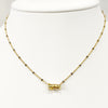 Necklace - Pyrite Station Chain w/Mini Tulip Bead