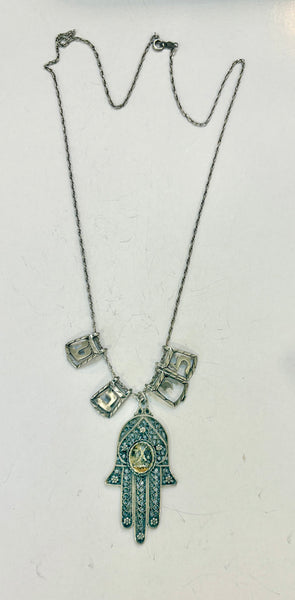 Estate Collection - Vintage Sterling Necklace Hamsa Hand