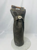 Handmade Leather/Hide Wine Bag w/Antler Handles