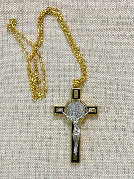 Estate Collection - Vintage Saint Benedict Crucifix Necklace