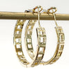 Earrings - Gold Hoop w/CZ Details