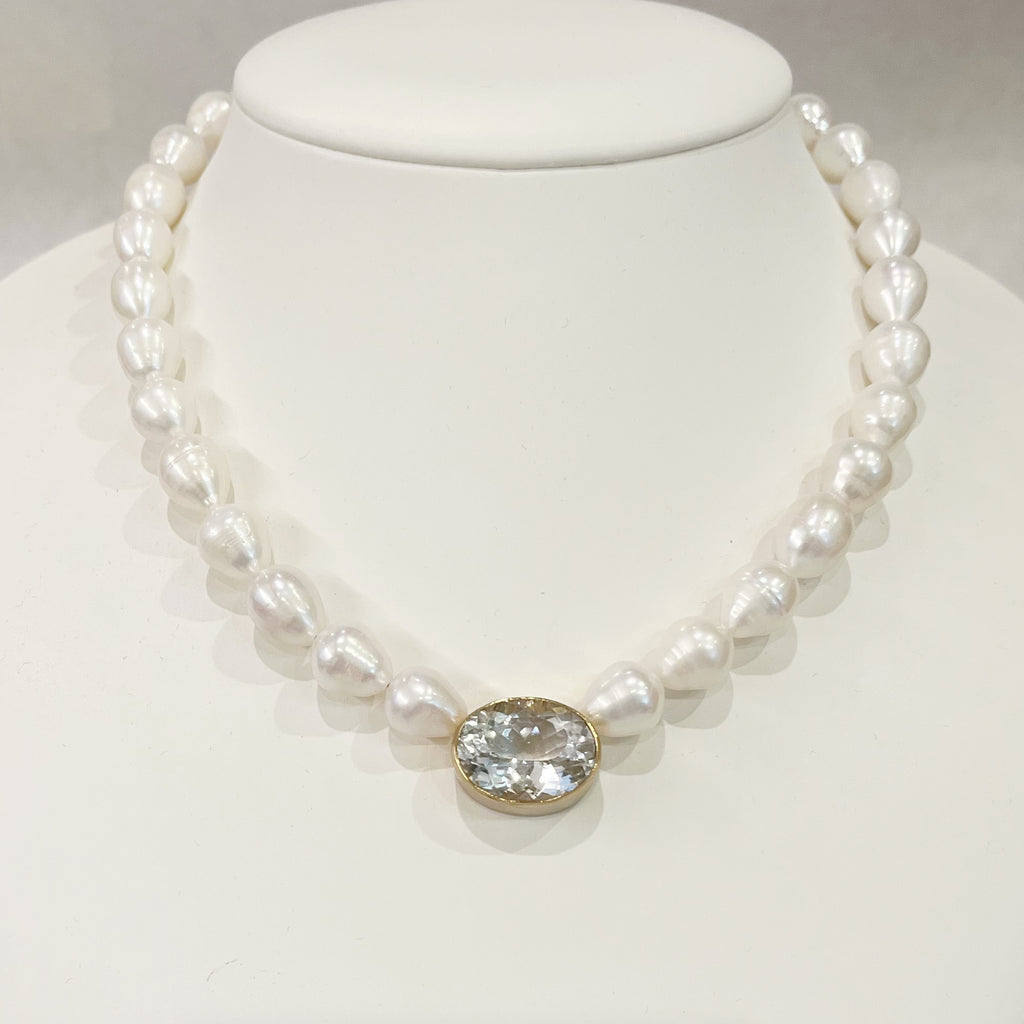 Necklace - Quartz and Pearl Choker