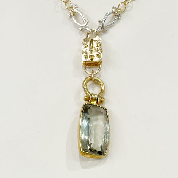 Vignette - Green Amethyst Set in Gold