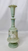 Estate Collection Bristol Glass - Green Ruffle Lidded Vase