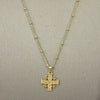 Necklace - Jerusalem Cross - Gold