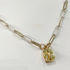 Vignette Necklace - Two Tone Paperclip