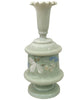 Estate Collection Bristol Glass - Green Ruffle Lidded Jar
