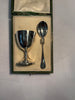 Estate Collection - Vintage French Silver Baby Egg Cup & Spoon Set