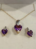 Estate Collection - Vintage Gold and Stone Necklace and Earrings Set