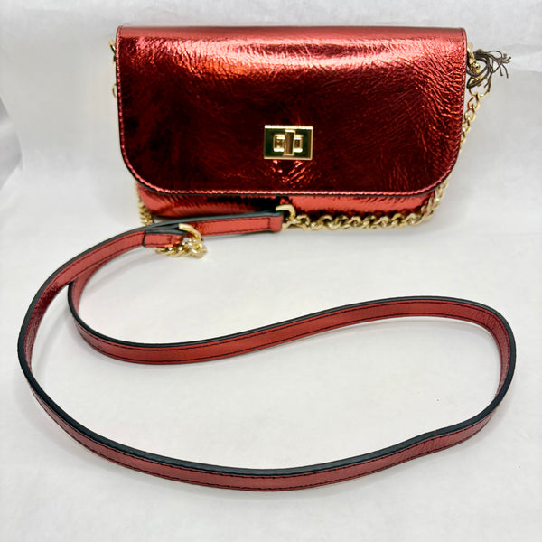 Purse - Patty Clutch in Cherry Metallic