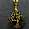 Vignette - Gold Tree of Life on Labradorite