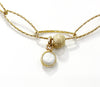 Necklace - Marquis Laser Chain w/Dangle Pearl
