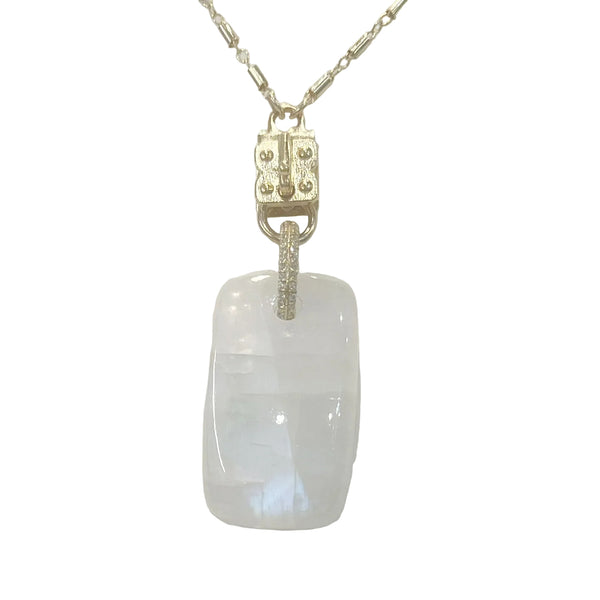 Sennod Vignette - Rainbow Moonstone w/White Topaz