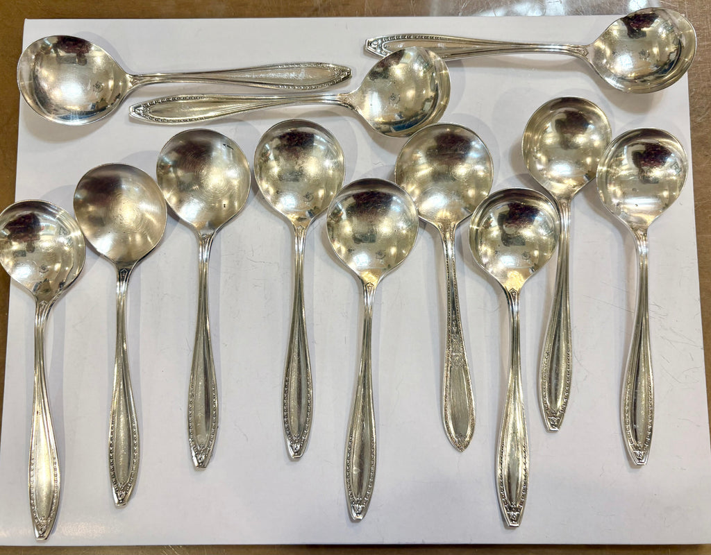 Estate Collection - Silver Plate Soup Spoons Set