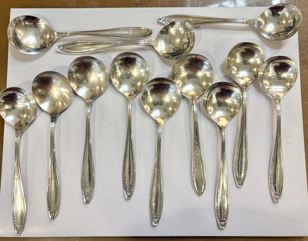 Estate Collection - Silver Plate Soup Spoons Set