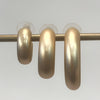 Earrings - Matte Gold Hollow Hoops