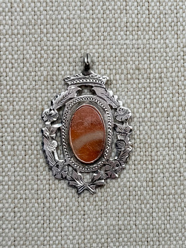 Estate Collection - Fob - Sterling with Rose Gold Cartouche