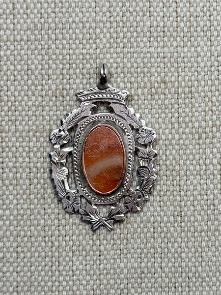Estate Collection - Fob - Sterling with Rose Gold Cartouche