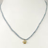 Larimar Stone Necklace w/Stone Drop Set in Gold
