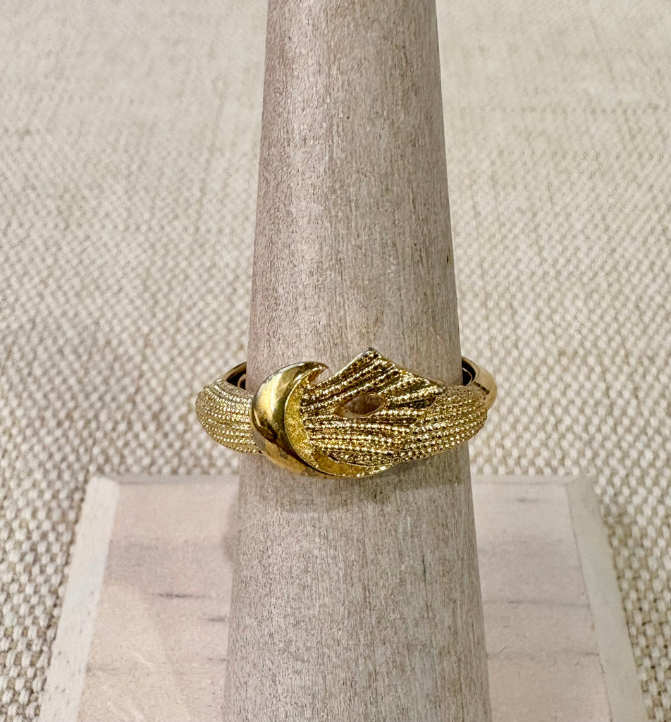 Estate Collection - Vintage Nouveau Gold Tone Ring