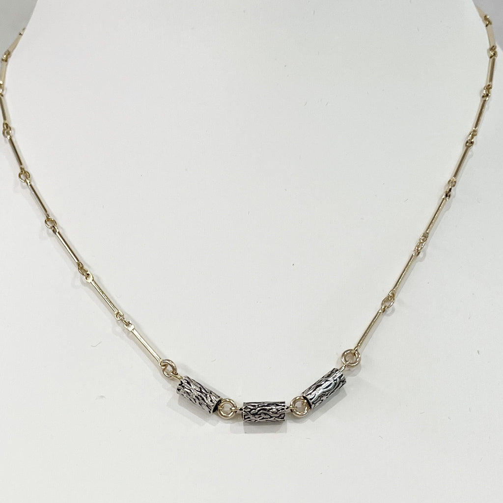 Necklace - Two Tone Sterling & Gold Filled