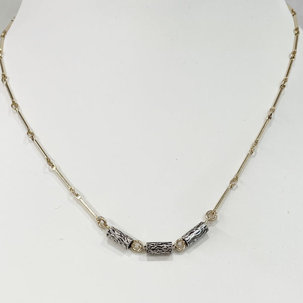 Necklace - Two Tone Sterling & Gold Filled