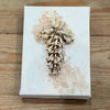 Handmade Seashell Cross on Canvas 5"x7"