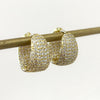 Earrings - Gold CZ Pave Inside Out Huggie
