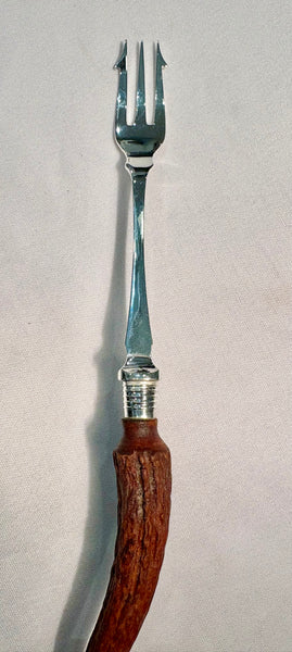 Estate Collection - Antique Silver and Horn Pickle/Olive Fork