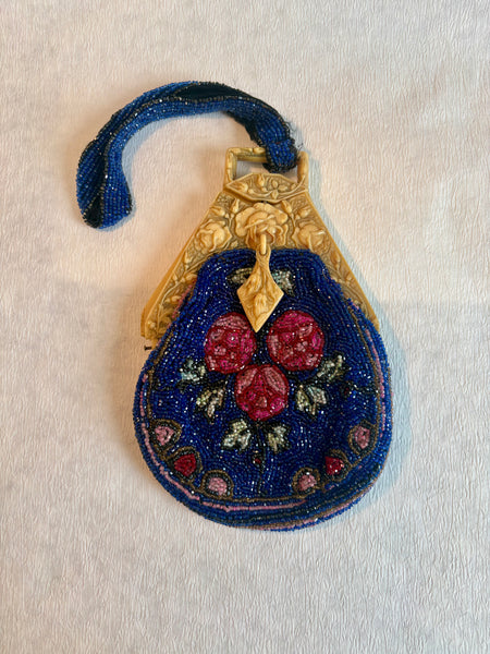 Estate Collection - Antique Purse Art Deco Beaded Floral Bag