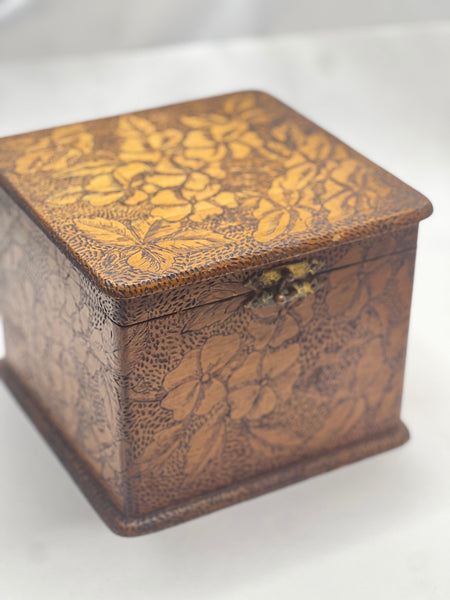 Estate Collection - Dogwood Pyrography Wooden Box