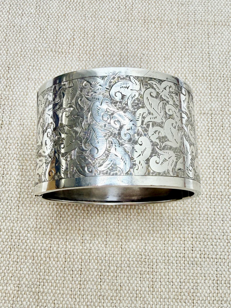 Estate Collection - Bangle - Sterling Wide Cuff  Bracelet