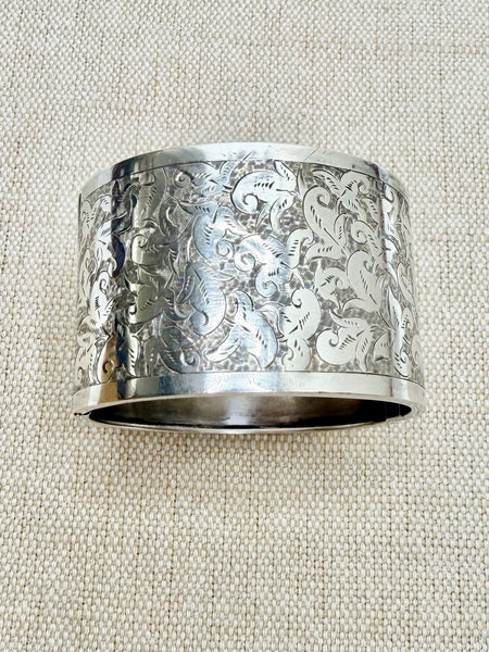 Estate Collection - Bangle - Sterling Wide Cuff  Bracelet