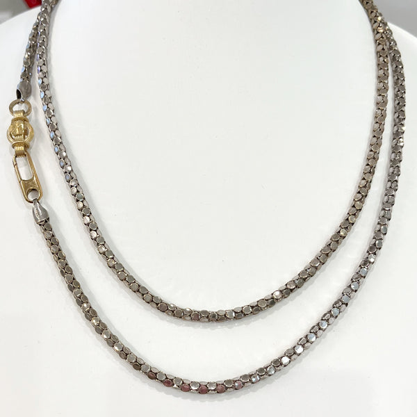 Necklace - Vintage Sterling Chain with Vintage Clasp
