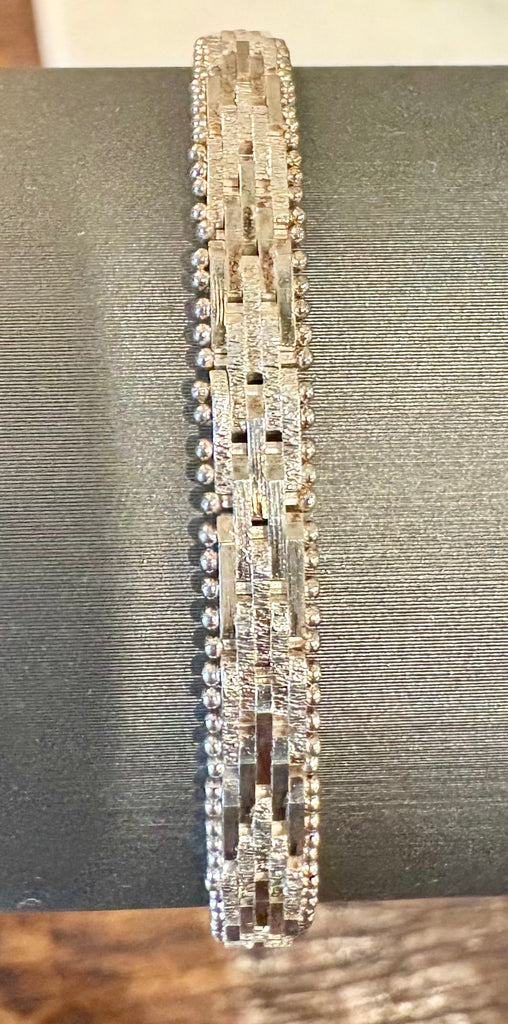 Estate Collection - Vintage Sterling Italian Basketweave Bracelet