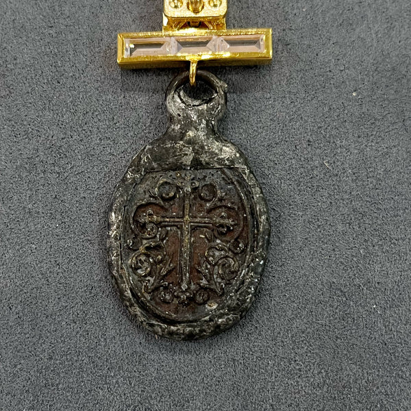 Vignette - Crystal Bar w/Oval Cross