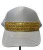 Revelry Bloom Mardi Gras Trucker Hats - Grey