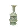Estate Collection Bristol Glass - Green Ruffle Lidded Jar