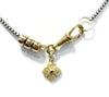 Necklace - Mini Gray Box Chain w/Diamond Charm