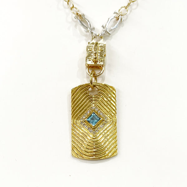 Vignette - Riplle Dog Tag White Topaz/Stone