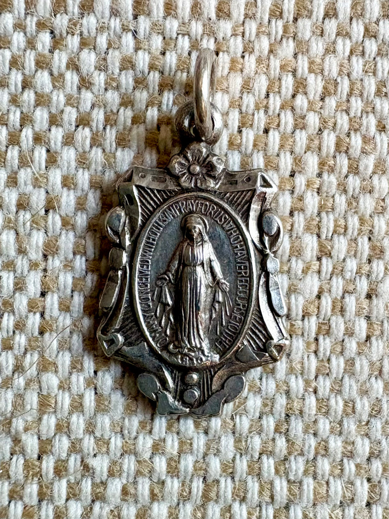 Estate Collection - Vintage Sterling Miraculous Medal Pendant