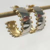 Earrings - Two Tone Thick Hoop