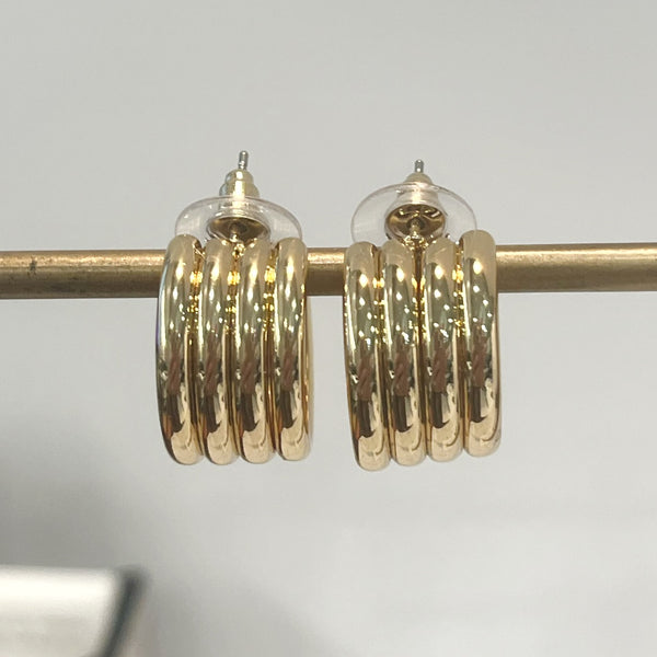 Earrings - Gold Plated  Thick Gold Hoop