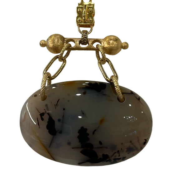 Vignette - Mystic Dendrite Oval Agate on Baron Bar