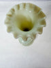 Estate Collection Bristol Glass - Green Ruffle Lidded Vase