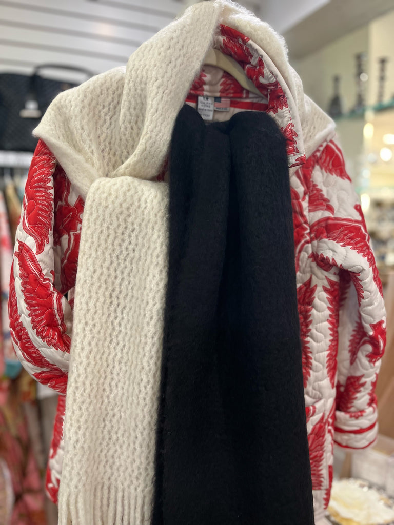 Cuoieria Fiorentina - Scarf - Crochet Scarf w/Fringes - 2 Colorways