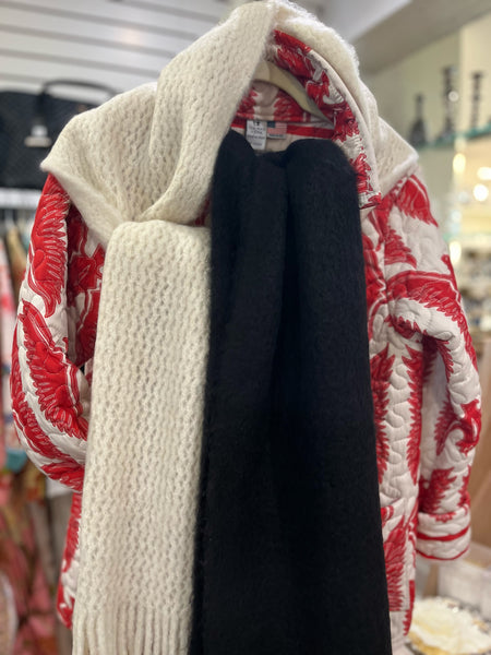 Cuoieria Fiorentina - Scarf - Crochet Scarf w/Fringes - 2 Colorways