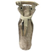 Handmade Leather Wine Bag w/Antler Handles